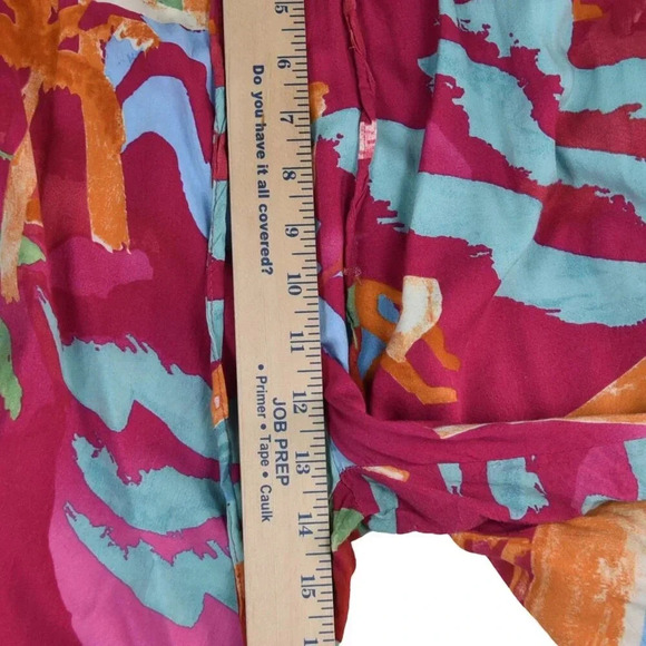 C & C California Flowy Wide Leg Pants Ibiza Palm Trees Large Vacation Resortwear - Picture 7 of 8